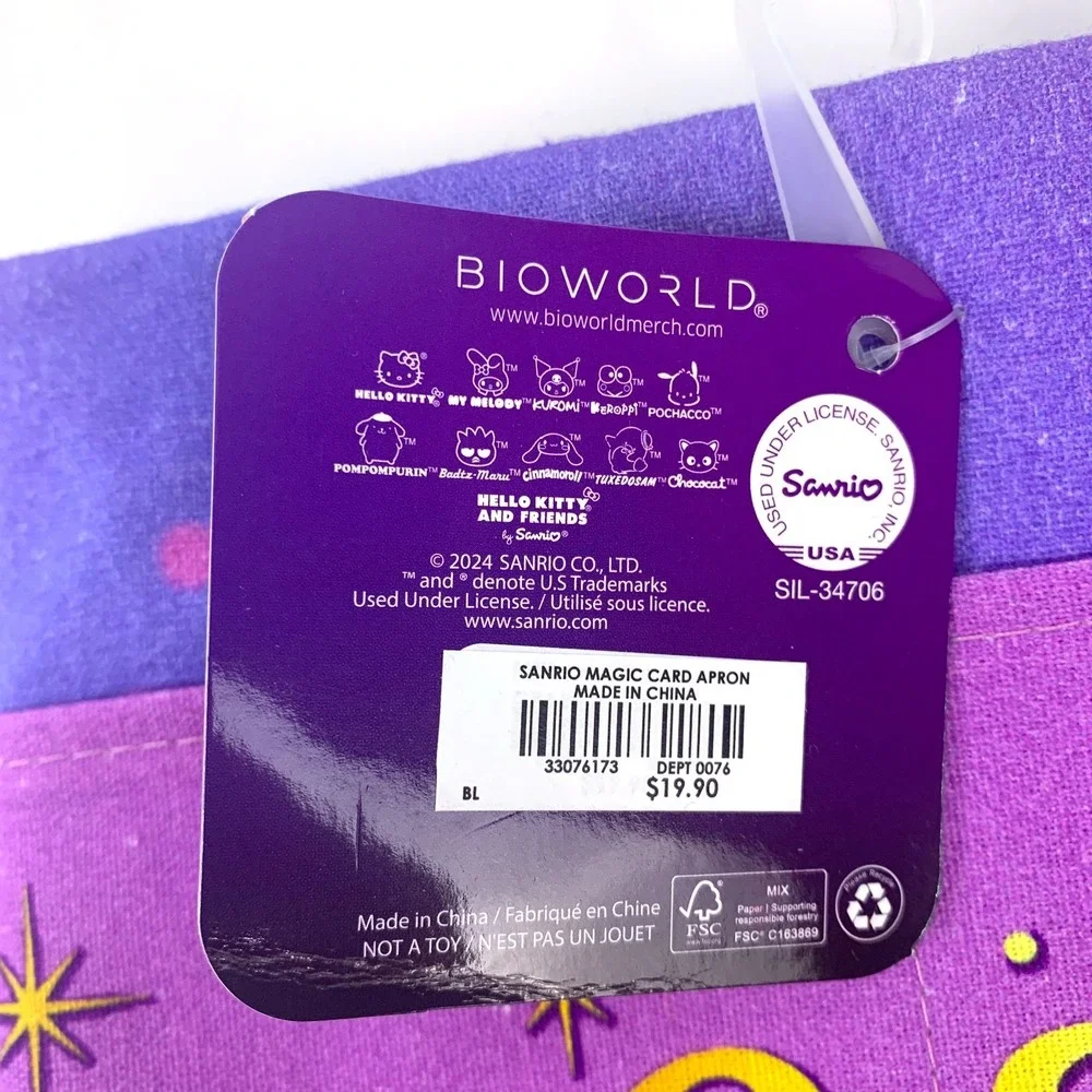Hello Kitty & Friends Magic‎ Card Apron Sanrio Purple Pockets Kawaii